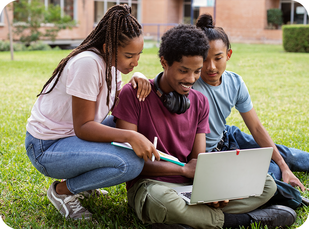 College student looking at laptop-1